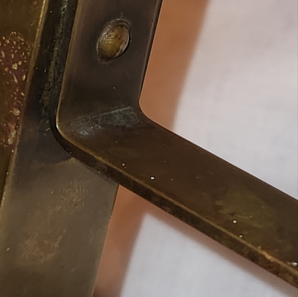 Antique Victorian Brass Oil Lamp Holder - Picture 11 of 12